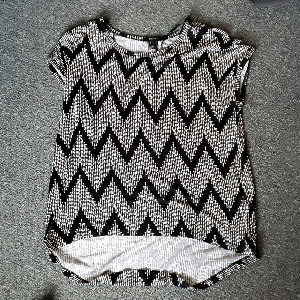 Zig Zag Short Sleeve Shirt - S